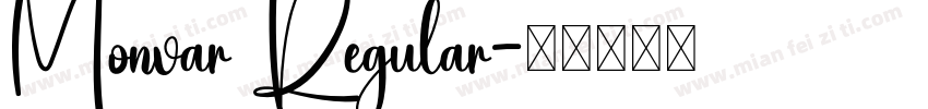 Monvar Regular字体转换